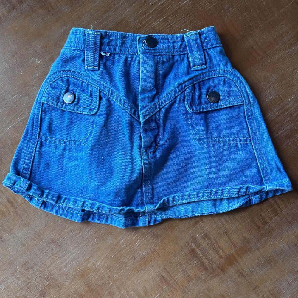 Vintage 1980’s Denim Blue Mini-Skirt for girls